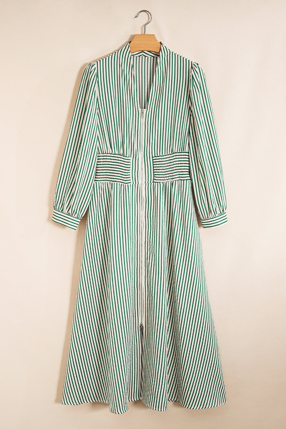 Stripe Clinched Midi Dress October.