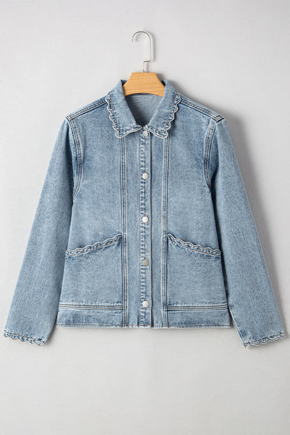 Scallop Pocket Denim Jacket