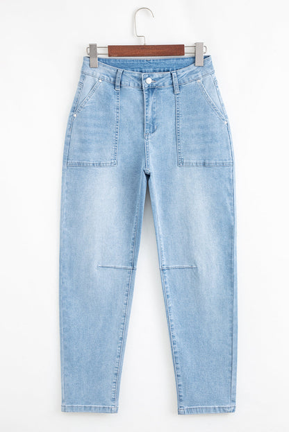 High Rise Barrel Jeans FB