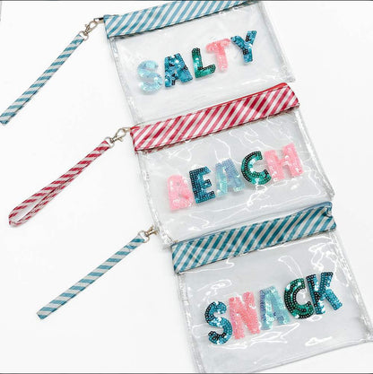 Sequin Sparkler Clear Pouch