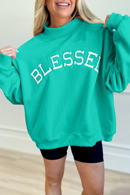 Embroidered Blessed Sweatshirt RTS