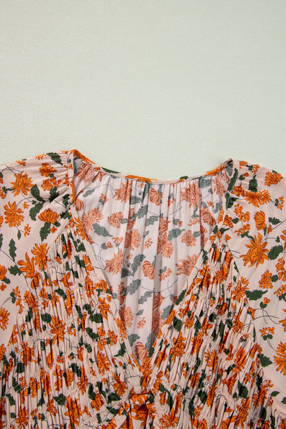 Beige Floral Babydoll Dress RTS