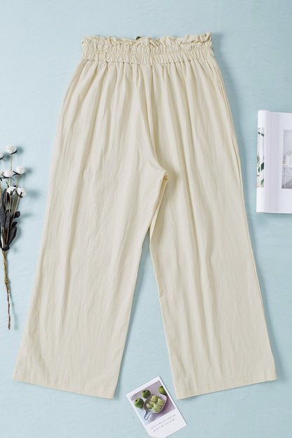 Khaki Paperbag Cropped Pants LT