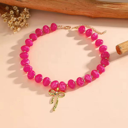 Beaded Bow Necklace RTS