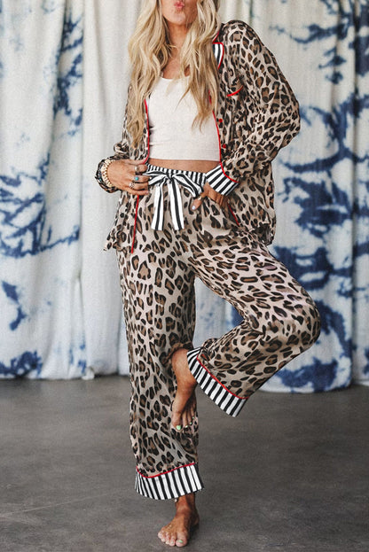 Khaki Leopard Pajama Set LT