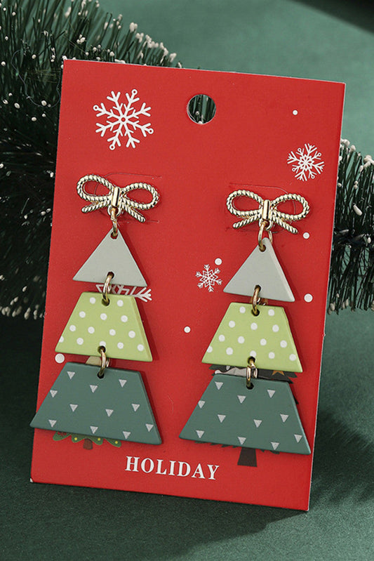 Christmas Bow Accent Earrings LT