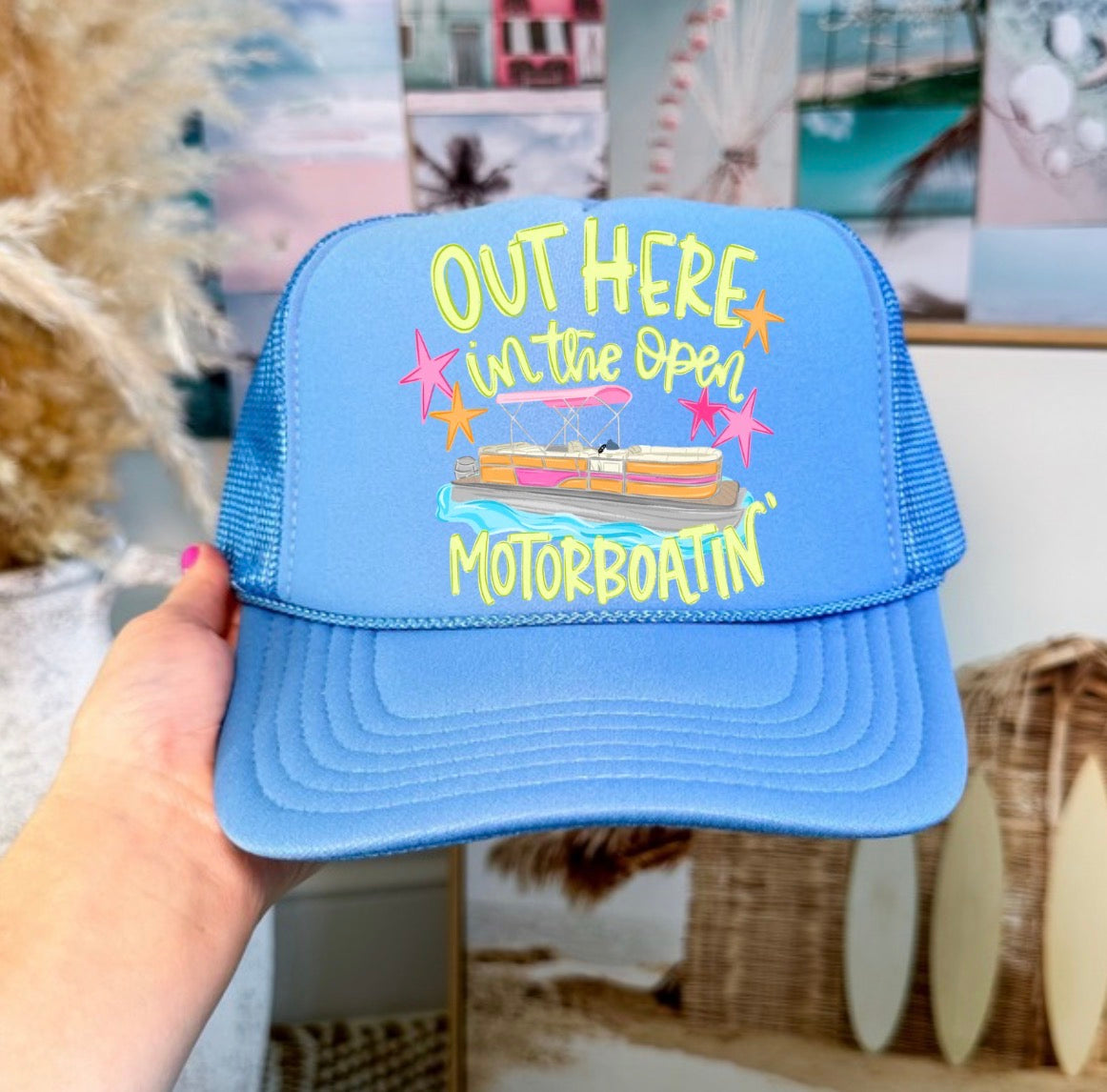 Motorboatin Trucker Hat.