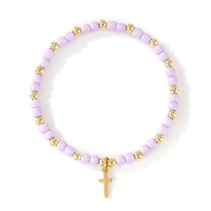 Cross Beaded Bracelet RTS