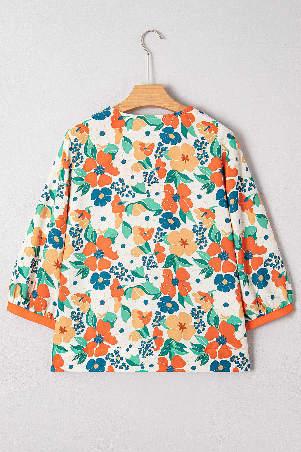Orange Floral Frilled Blouse October.