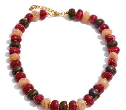 Fall Beaded Necklace & Bracelet