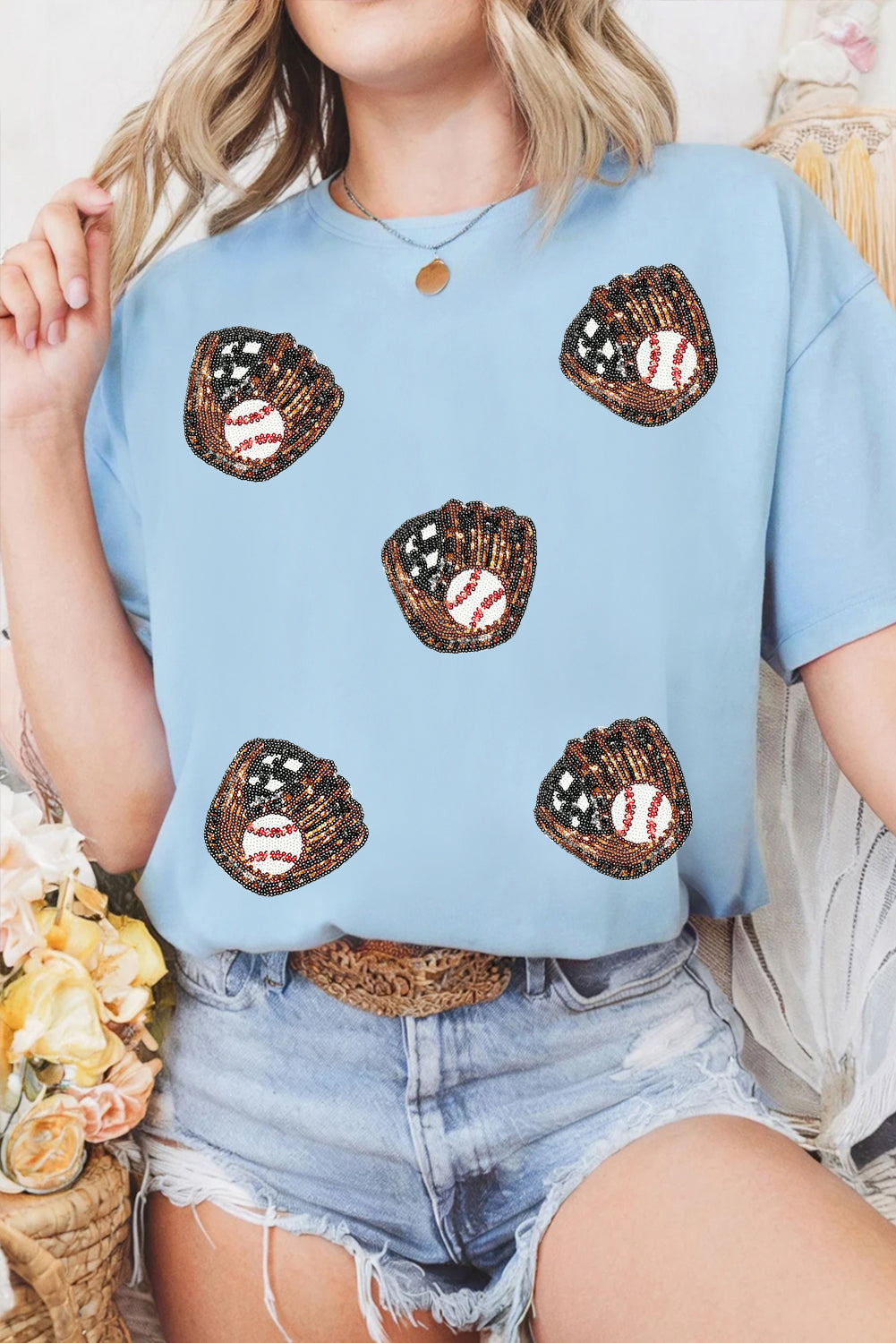 Baseball Sequin T-Shirt RTS