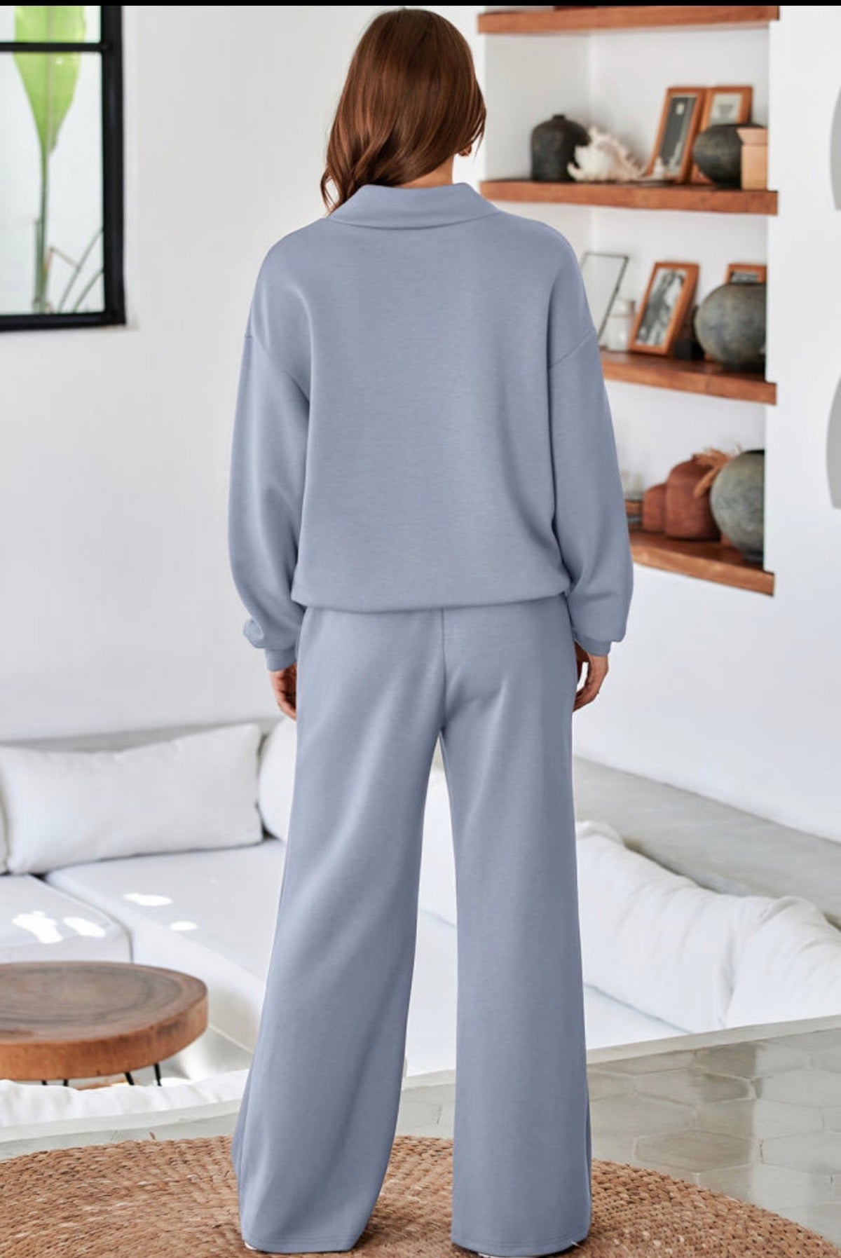 Cowl Neck Pullover Set