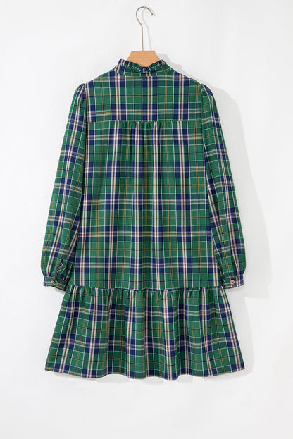 Green Plaid Frilly Dress LT