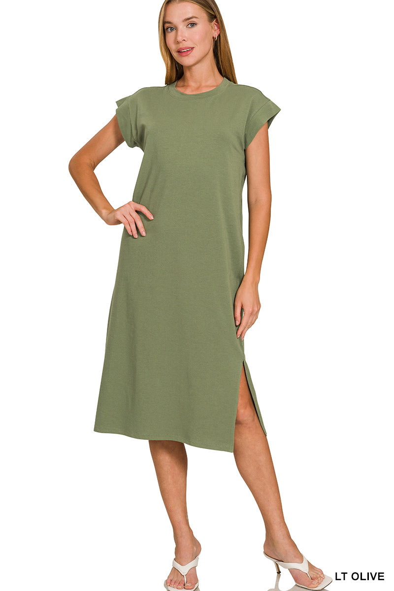 Zenana Round Neck Dress New RTS