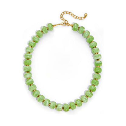 Natural Stone Fall Beaded Necklaces RTS