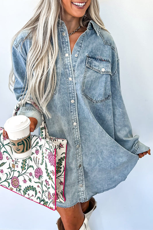 Big Pocket Loose Denim Dress RTS