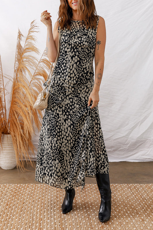 Black Printed Maxi Dress LT