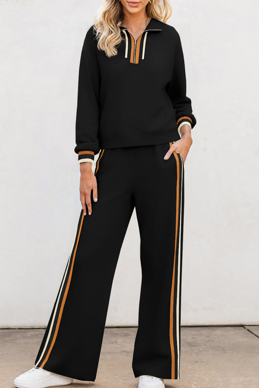 Black Stripe Patchwork Set October.