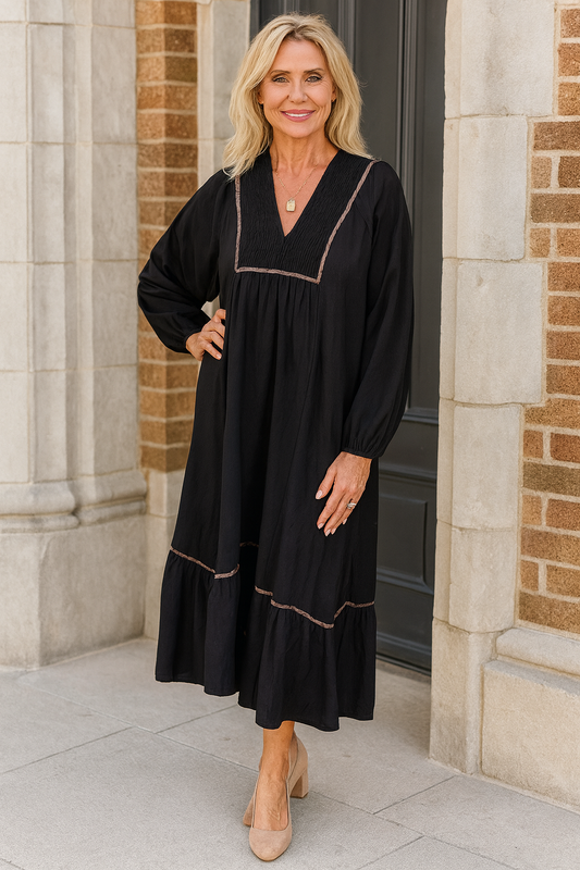 Leopard Trim Dress October.