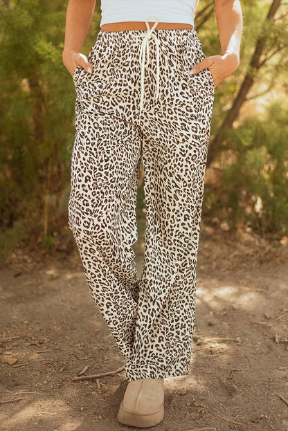 Brown Leopard Loose Pants LT