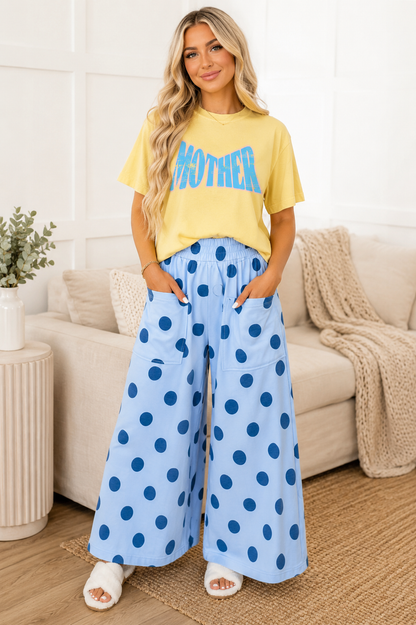 Polka Dot Wide Leg Pants RTS