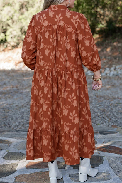 Cinnamon Plus Size Floral Dress LT