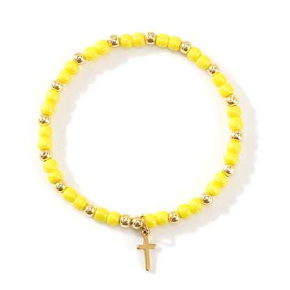 Cross Beaded Bracelet RTS