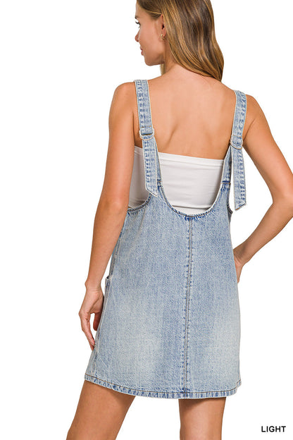 Denim Overall Dress Zenana New RTS