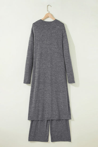 Dark Grey Duster Lounge Set LT