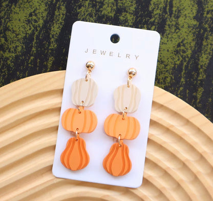 Pumpkin Earrings RTS