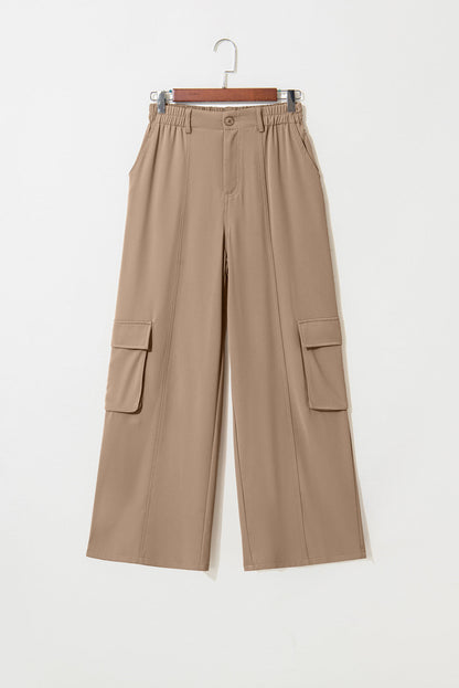 Elastic High Waist Cargo Pants RTS