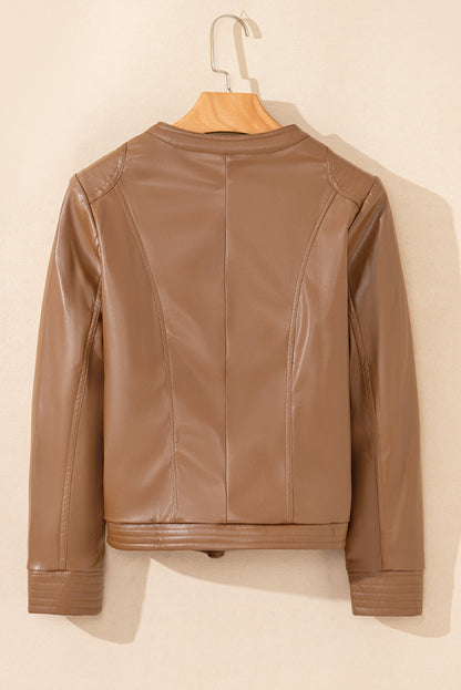 Faux Leather Fall Jacket *MULTIPLE COLORS* LT