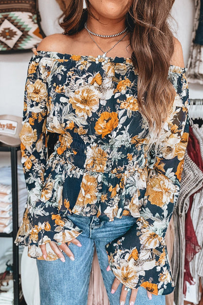 Floral Off Shoulder Bell Top LT