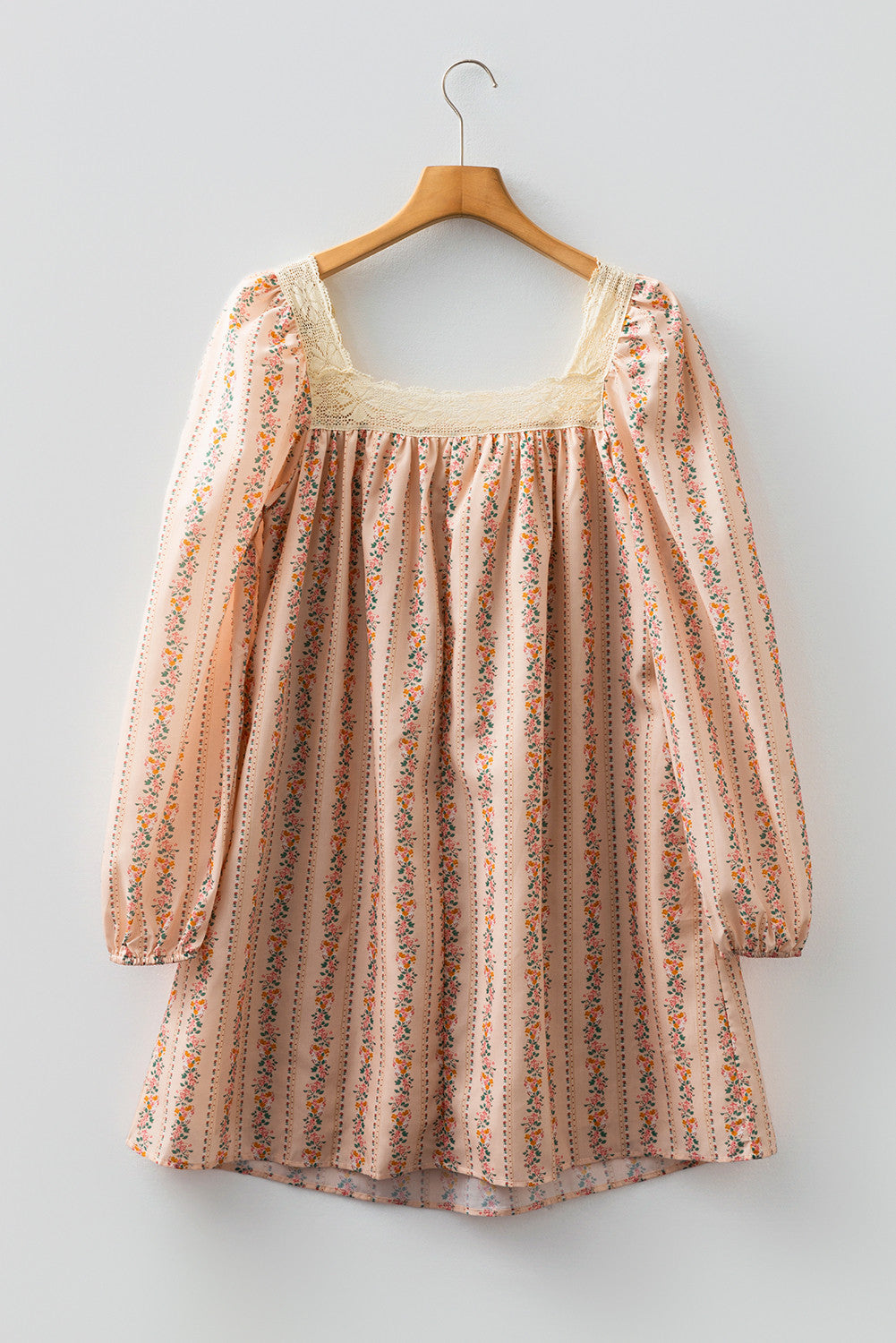 Floral Velvet Bow Loose Mini Dress November.