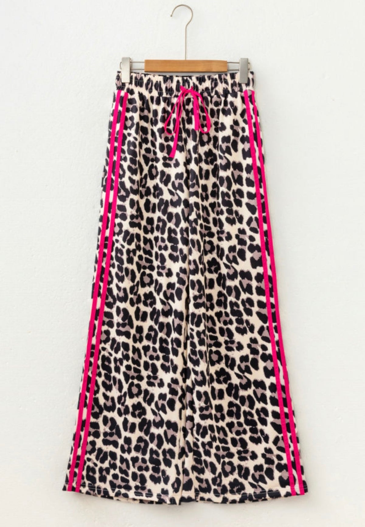 Pink Side Stripe Leopard Pants RTS