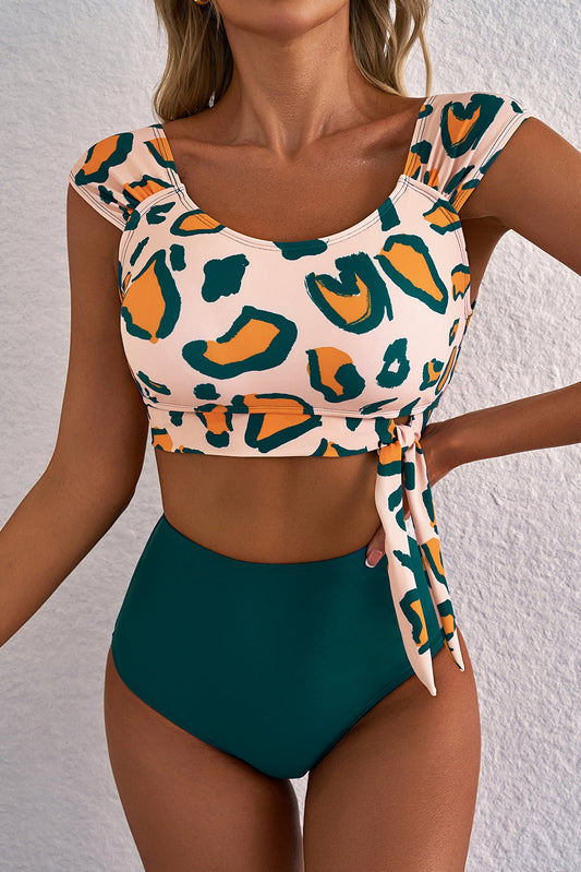 Green Leopard U Neck Bikini RTS