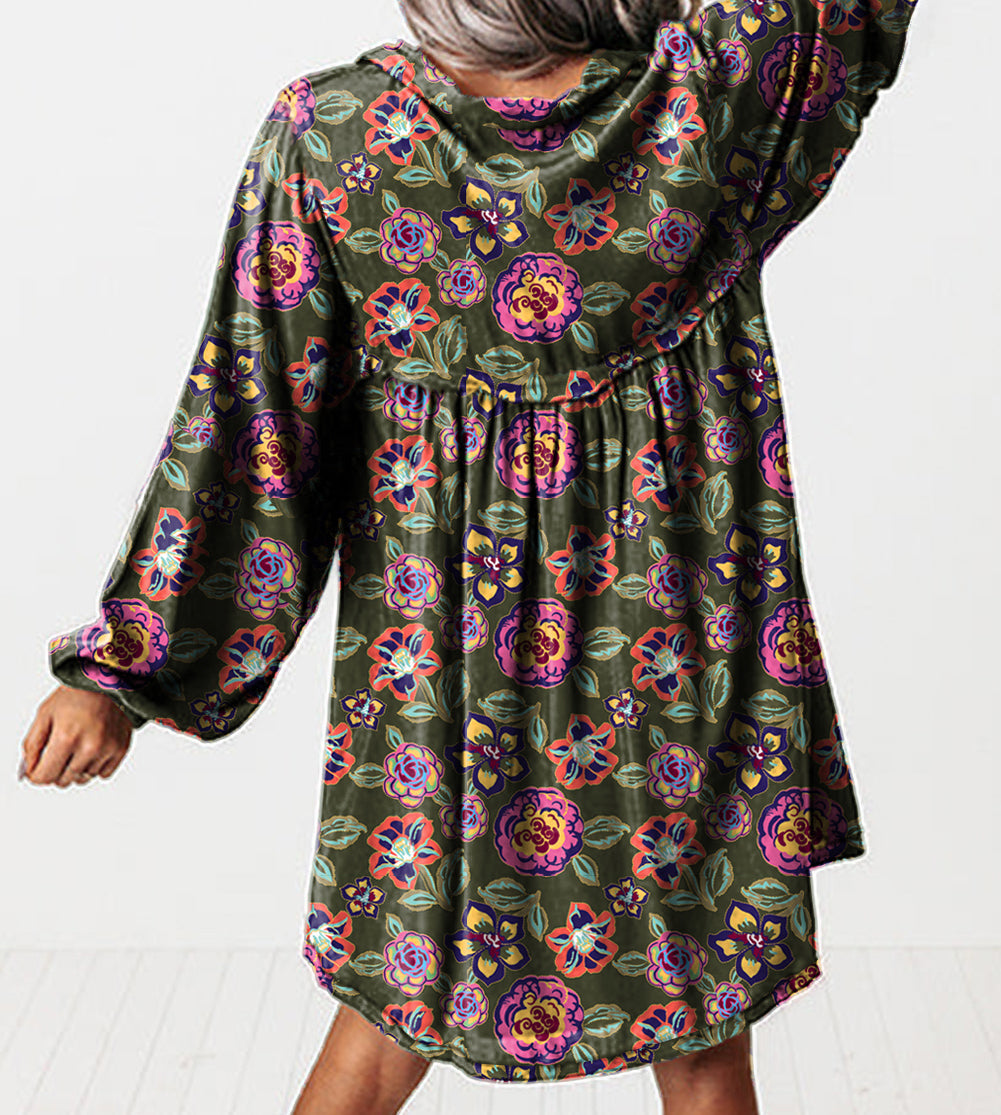 Green Floral Mini Dress LT