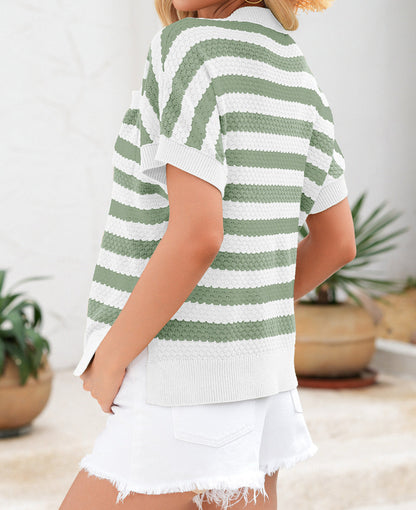 Green Stripe Sweater LT