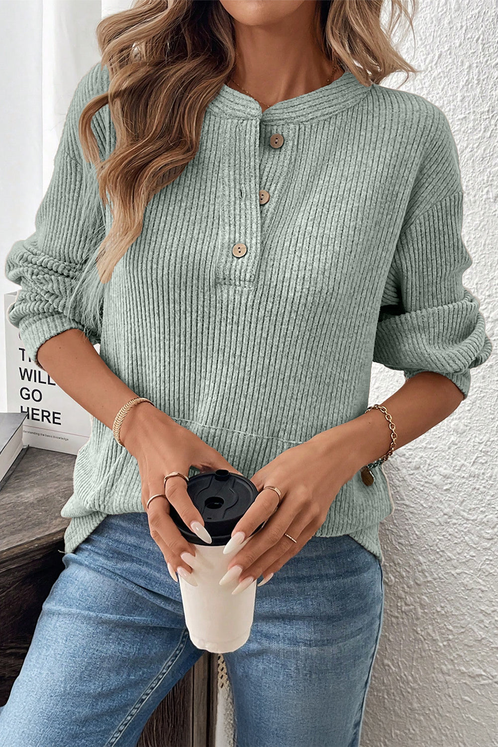 Henley Knit Top September.