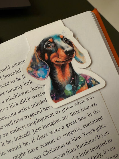 Cute Daschund Magnetic Bookmark