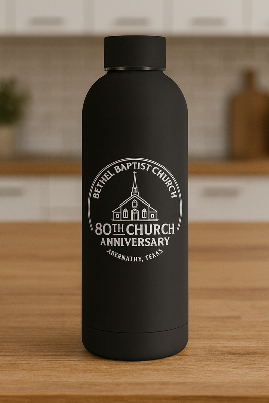 Bethel Baptist Church 80th Anniversary Water Bottle