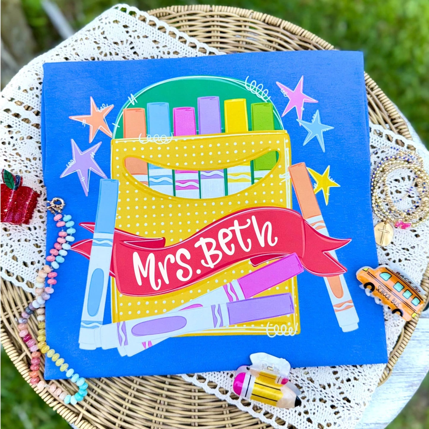 Custom Marker Teacher Name Tee.