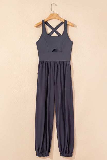 Grey Athletic Jumpsuit LT