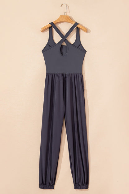 Grey Athletic Jumpsuit LT