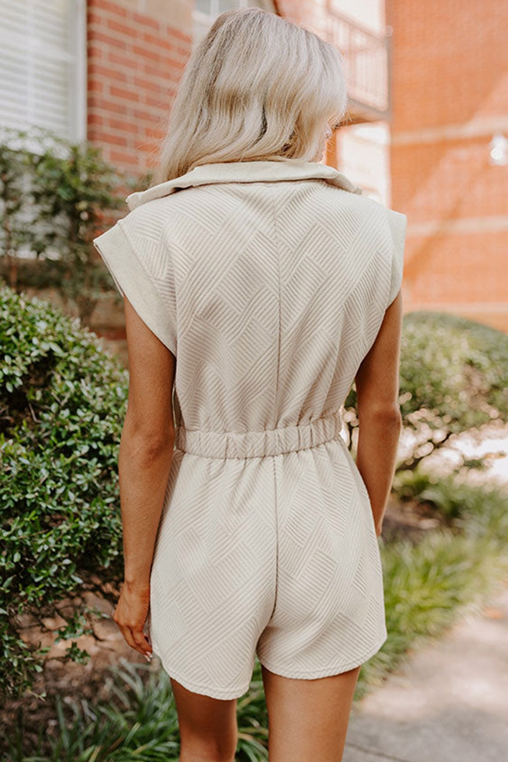 Textured Cream Romper LT