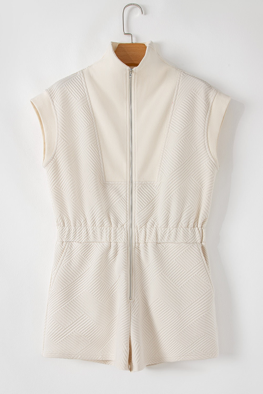 Textured Cream Romper LT