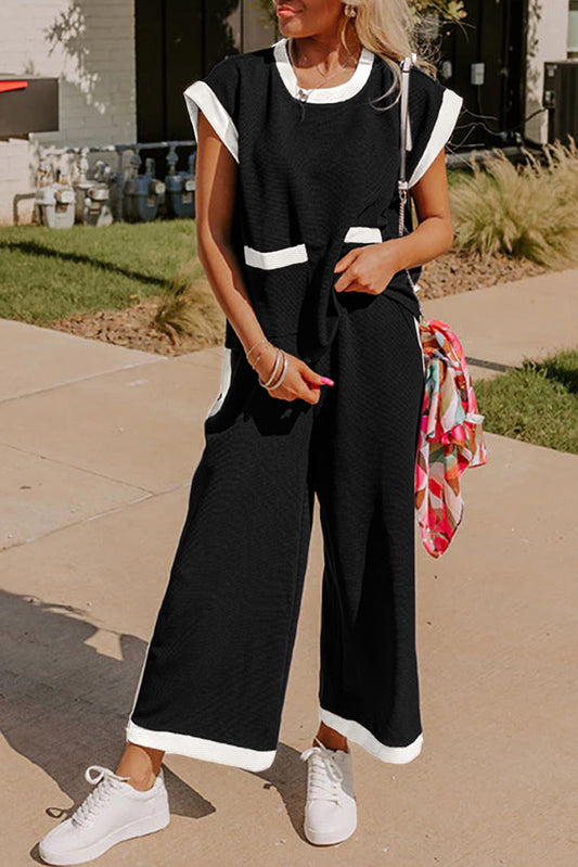 Colorblock Pants Sets RTS