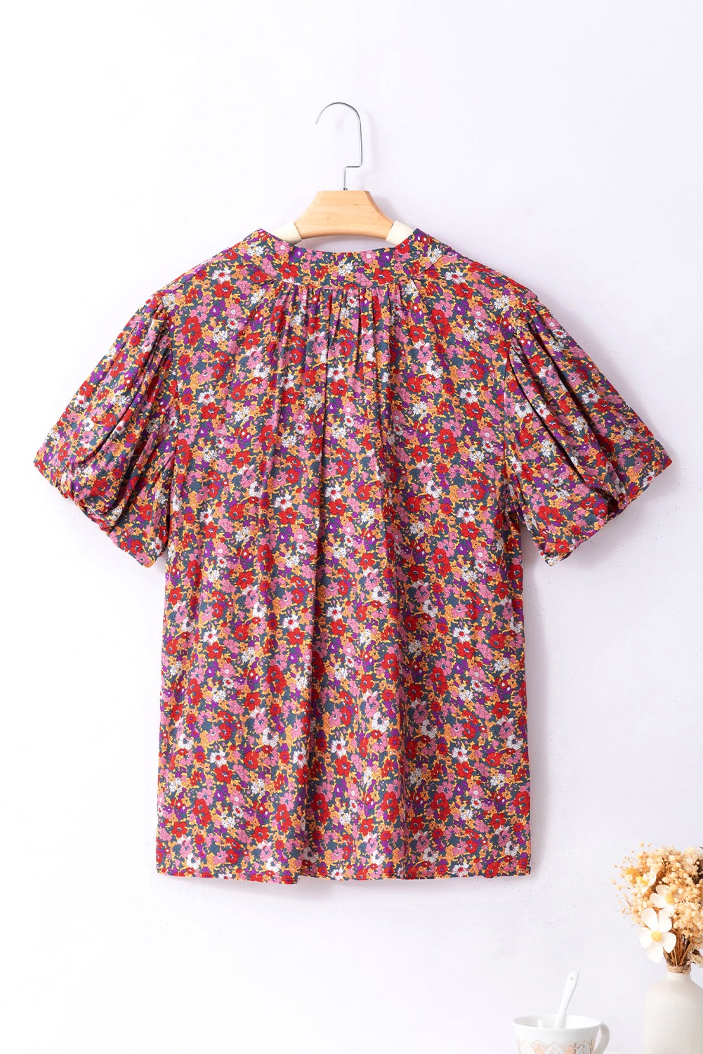 Floral High Neck Blouse LT