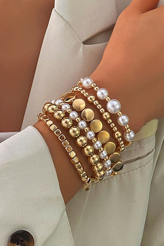Gold Pearl Layered Bracelets December.