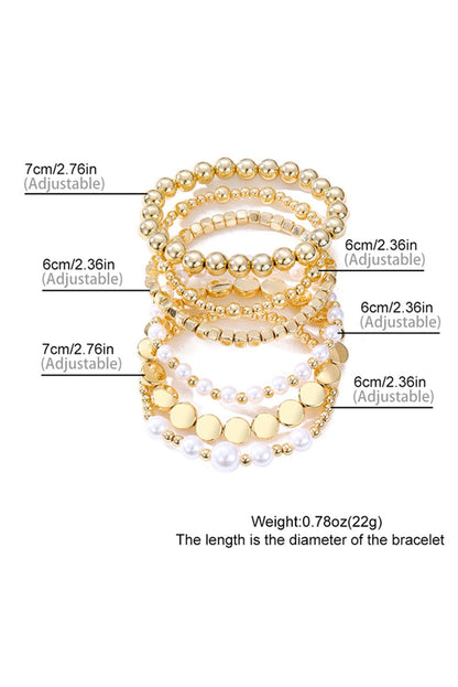 Gold Pearl Layered Bracelets December.
